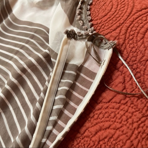 EUC Free People sheer silky striped jumpsuit - Picture 9 of 12